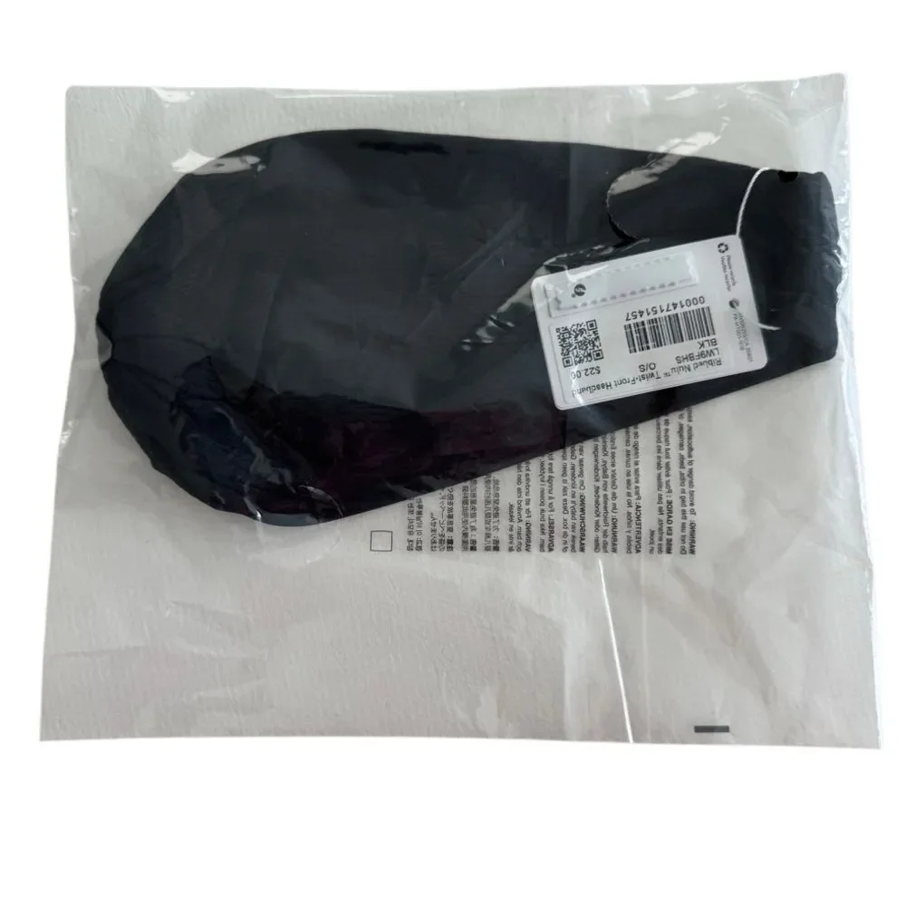 Lululemon Womens Ribbed Nulu Twist-Front Headband Black